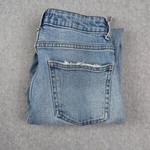 Denim Co Womens Size 4 Light Wash High Waist Jeans Frayed Hem 24" Waist FLAW